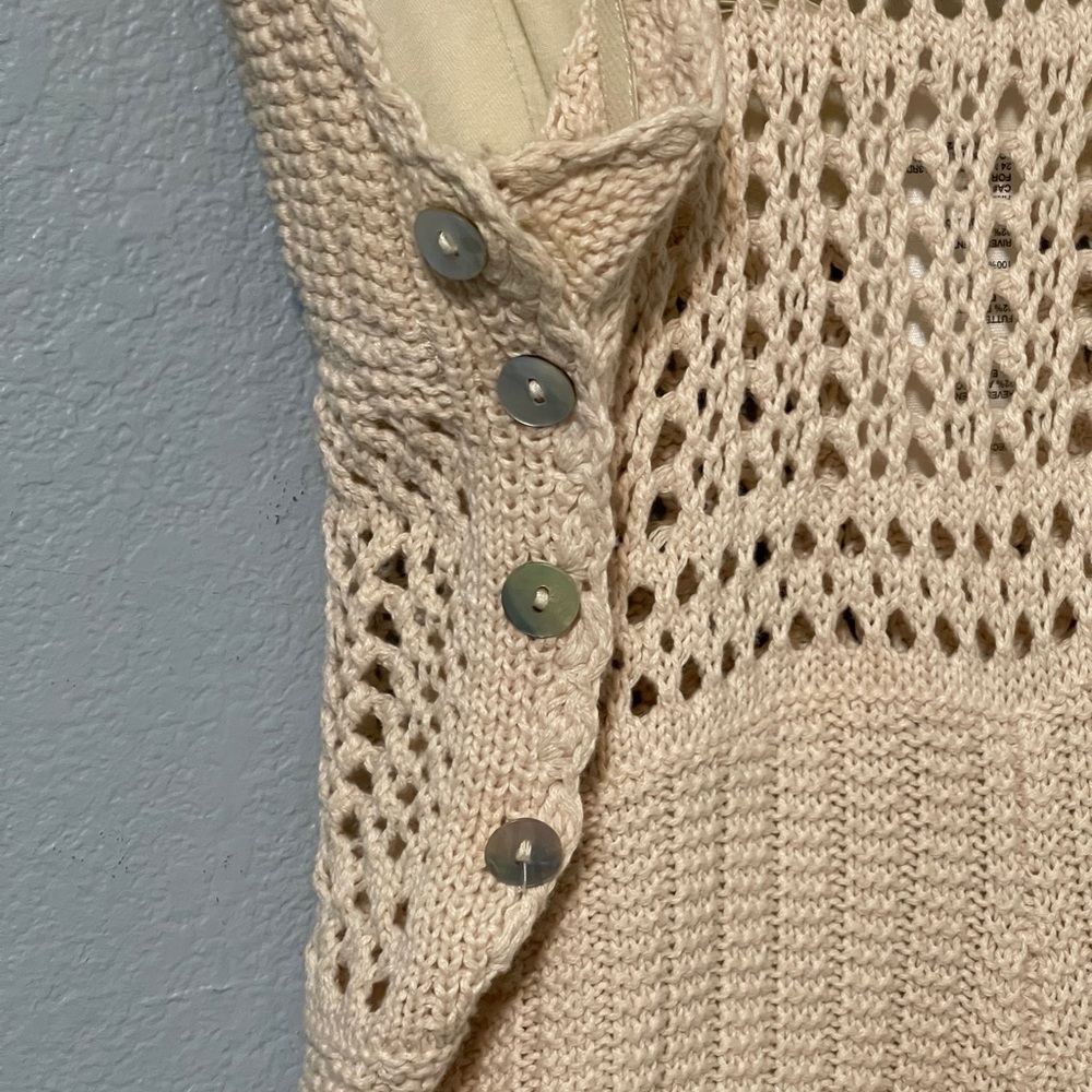 Kimchi Blue Crochet Lace Romper Ivory Boho Festival Indie Hippie Western Medium - Picture 8 of 11